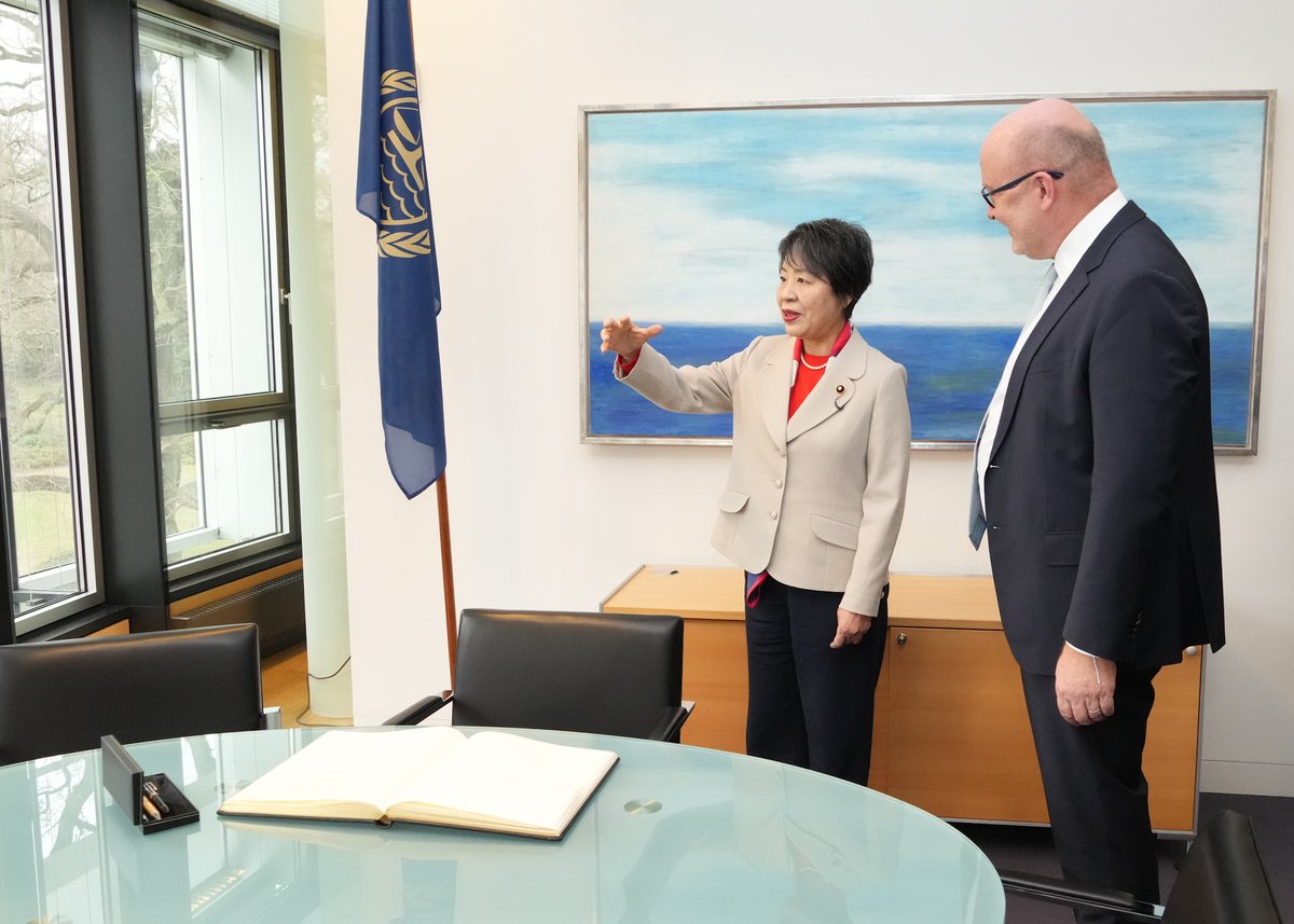 On January 15, FM Kamikawa visited the International Tribunal for the Law of the Sea (#ITLOS) in Hamburg, Germany, and held a meeting with Judge Tomas Heidar, President of the International Tribunal for the Law of the Sea. 👉mofa.go.jp/ila/ocn/pageit… #Noto #Ishikawa #earthquake