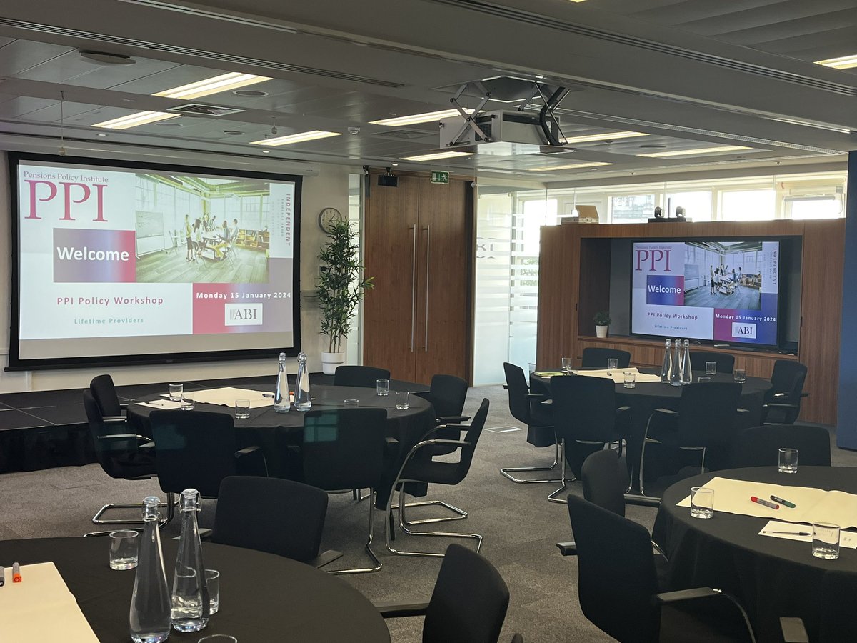 All set up and ready for the Life time providers workshop. Thank you to our workshop hosts @BritishInsurers for making us so welcome.