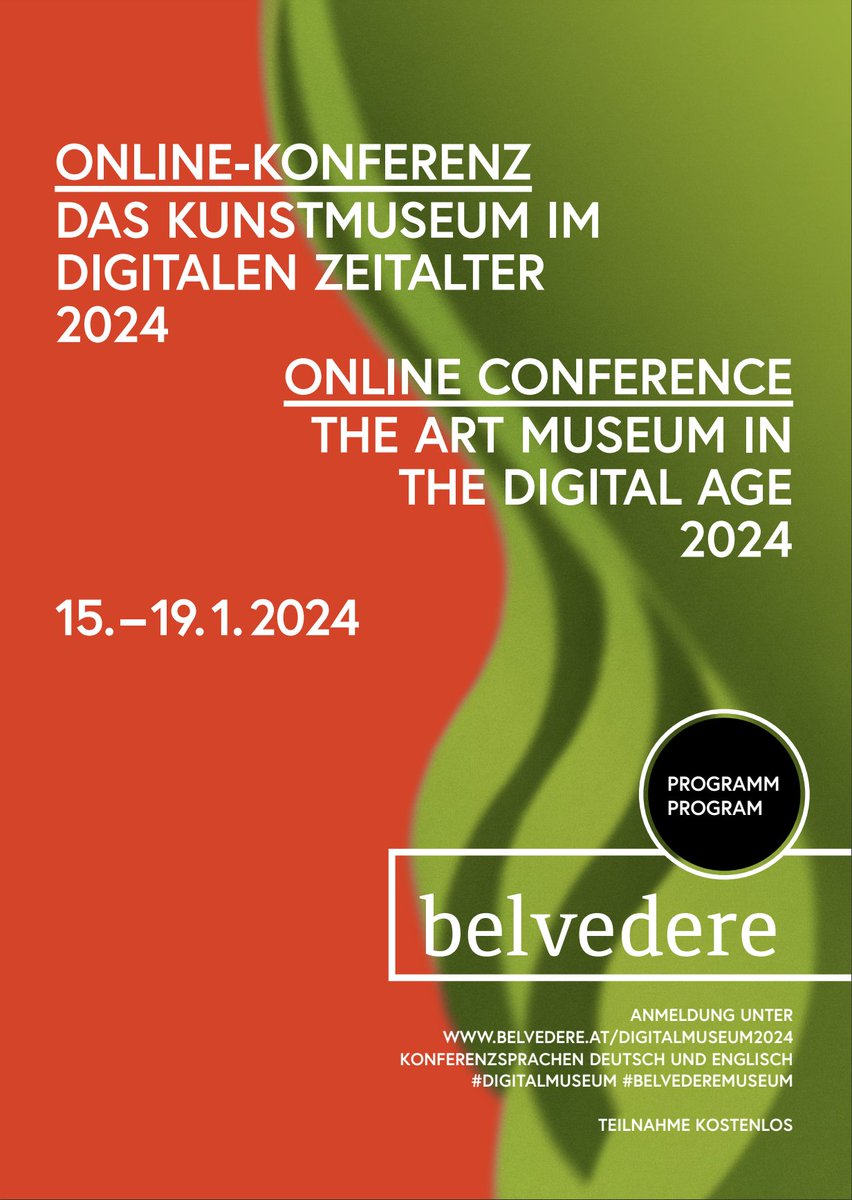 I am doing a Zoom keynote lecture today for 'The Art Museum in the Digital Age – 2024' conference organized by Belvedere Museum Vienna: zurl.co/UEPm - to watch: zurl.co/F7hl