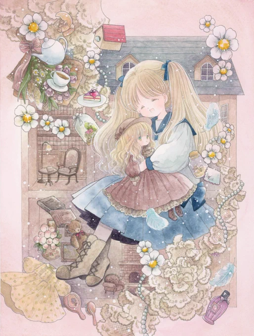ドールハウスは描こうと決めてました#幸せな人形の日々 
