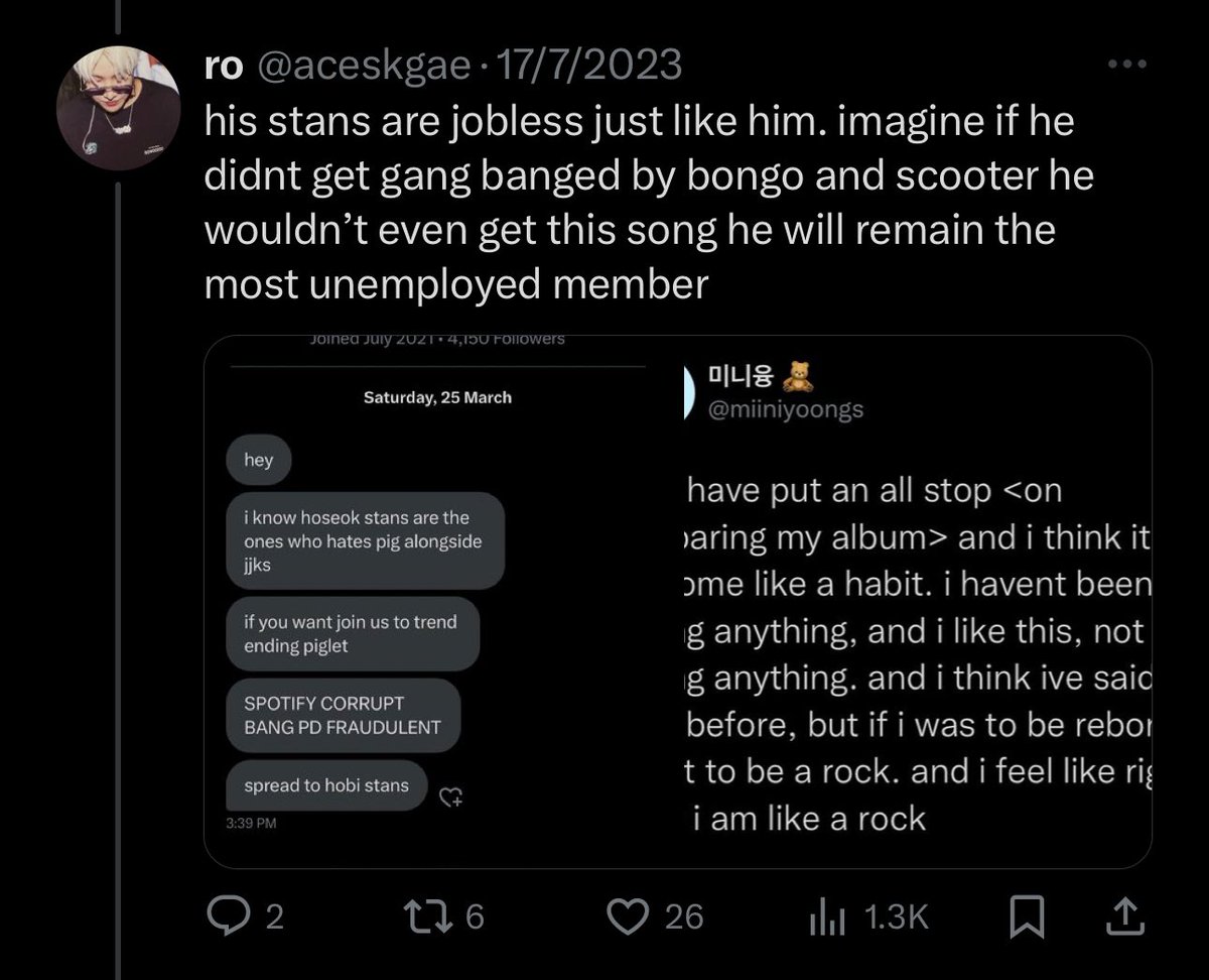 reportforjmn's tweet photo. This specific group of akgaes have been shamelessly doing this since FACE era, they've tried every way to sabotage any project for jm whether be it by provoking bts antis and other members' akgaes or making diet solos within the fandom run off our fanbases right before a release https://t.co/RrIQZuu1Nn