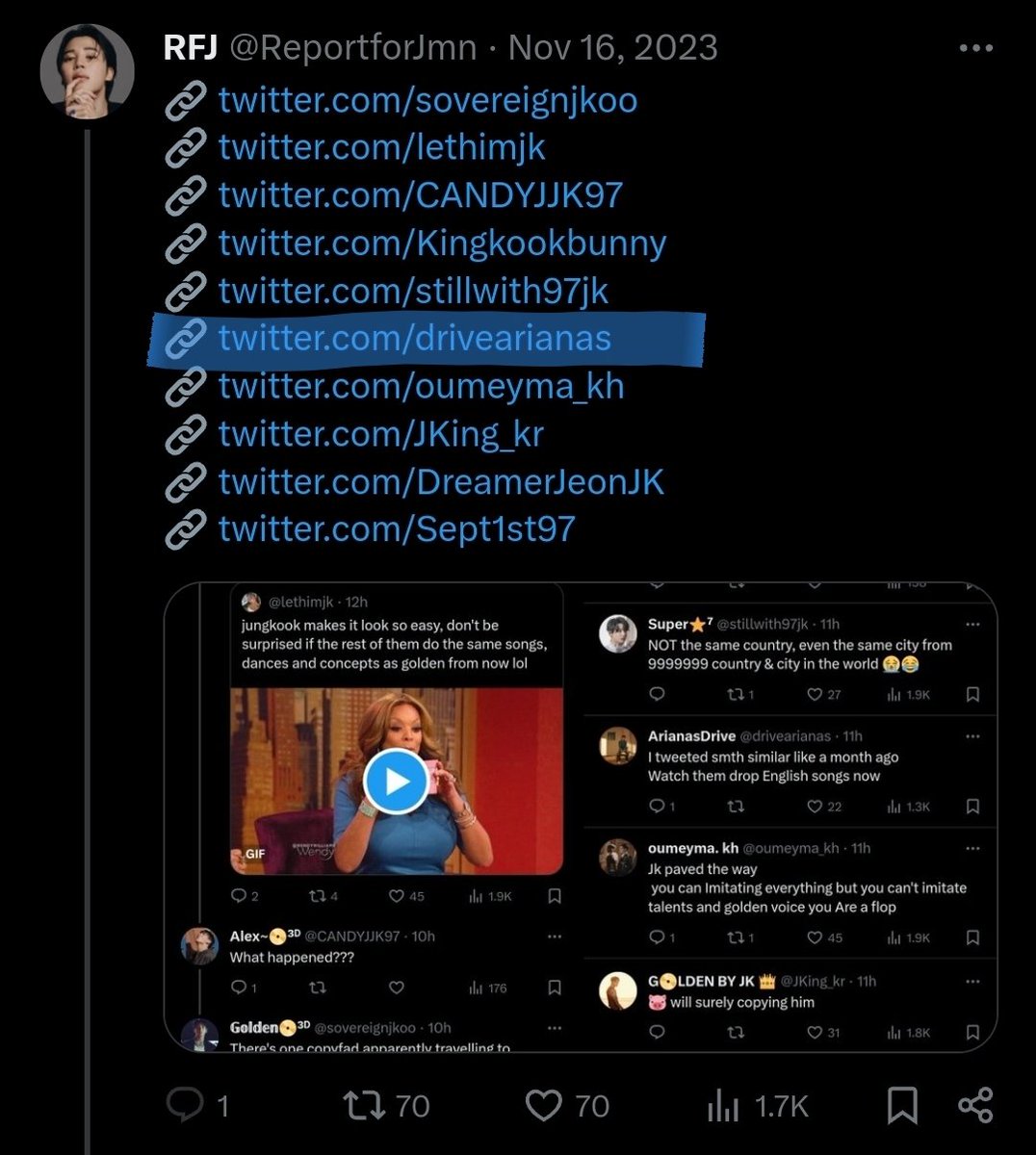 reportforjmn's tweet photo. Report this akgae by the way, they are BTS anti and pretending to care about other members so their solo stans join them too

drivearianas > drivearianass 
ID: 1460155674843926532
🔗 https://t.co/Y41YLCJ6Xw https://t.co/gTPpfCDSBJ