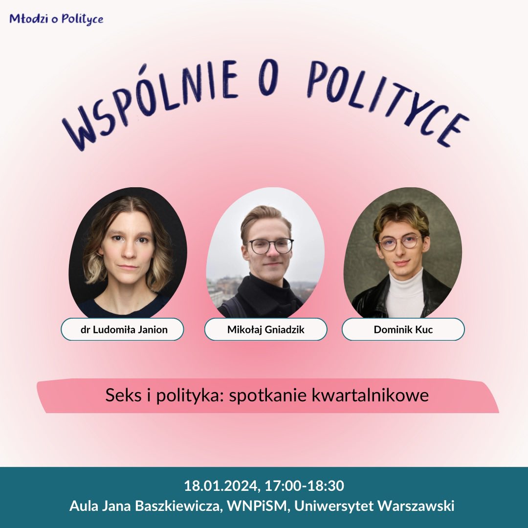 📣 Zapraszamy na wydarzenie!
➡️ Przyjrzymy się m.in wpływowi seksualności na zdrowie psychiczne, czy również jakie zmiany czekają nas w 2024 roku w związku z planowanym przyjęciem ustawy o związkach partnerskich. 

🔎 Więcej informacji: tinyurl.com/jkxkznwm