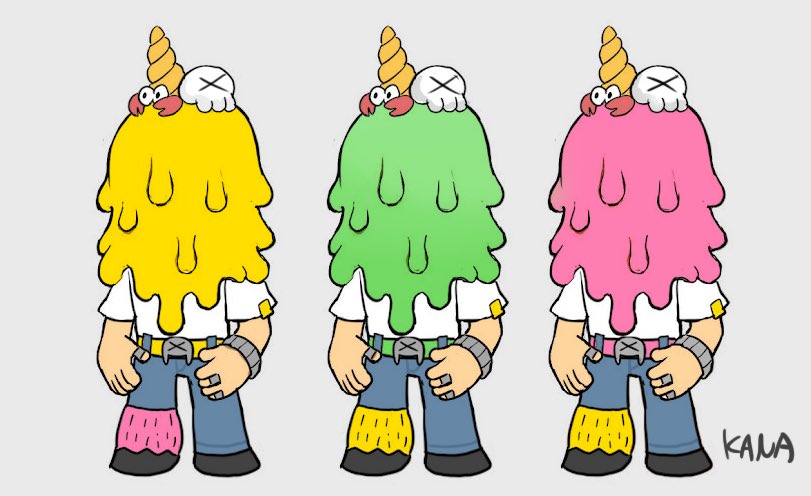 ソフビ関係の方に「初めての塗装でしました!」って意気揚々と送ったら「良い感じじゃないですか!」「頑張りましたね」って返ってきて、なんかウルッときちゃいました。大人になると"頑張りましたね"なんて言われなくなるから…なんだか沁みました🥲✨まだまだ頑張ります!  #意識他界系 #メルトくん #ワンフェス #ソフビ #WF2024W