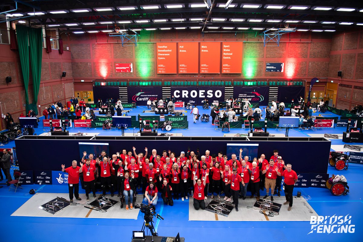 We're packed and ready to leave #Cardiff2024. Immense thanks to our athletes and coaches, our partners and stakeholders, the venue staff &amp; referees – and of course our volunteers, without whom the show would never go on. Diolch yn fawr iawn! 🏴󠁧󠁢󠁷󠁬󠁳󠁿 🤺 #WheelchairFencing