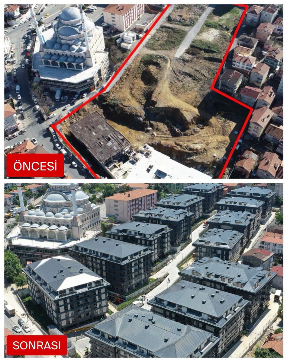 Burası depreme dayanıksız, riskli yapı doluydu.

Hak sahipleri “imarımız yeterli, aramızda anlaştık, dönüşmek istiyoruz” dediler.

336 daireyi hızla bitirip, teslim ettik.

Çalıştay değil, icraat!

Onbinlerce konutu kapsayan büyük kentsel dönüşüm hamlemiz aynı hızla devam edecek!