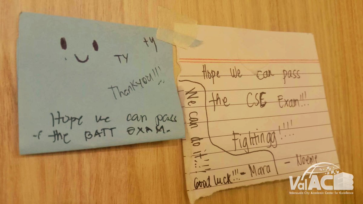 valcitylibrary's tweet photo. Fighting! Kaya mo yan! Padayon!
Mapapagod pero hindi susuko.
Notes left at the solo study tables tell stories of struggle, challenge, and determination - all building blocks of success and resilience.
Ikaw, ano ang kwentong ValACE mo?
#ValACEAtNight #KwentongValACE https://t.co/vupxE7de8l