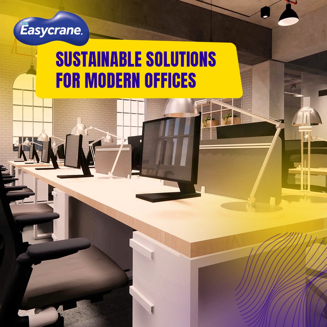 easycrane's tweet photo. Embrace a greener approach to office life with Easy Crane’s sustainable solutions. We believe in providing eco-friendly alternatives for modern offices, ensuring that your workspace is not only efficient but also environmentally responsible. https://t.co/JxuxsSv4ln