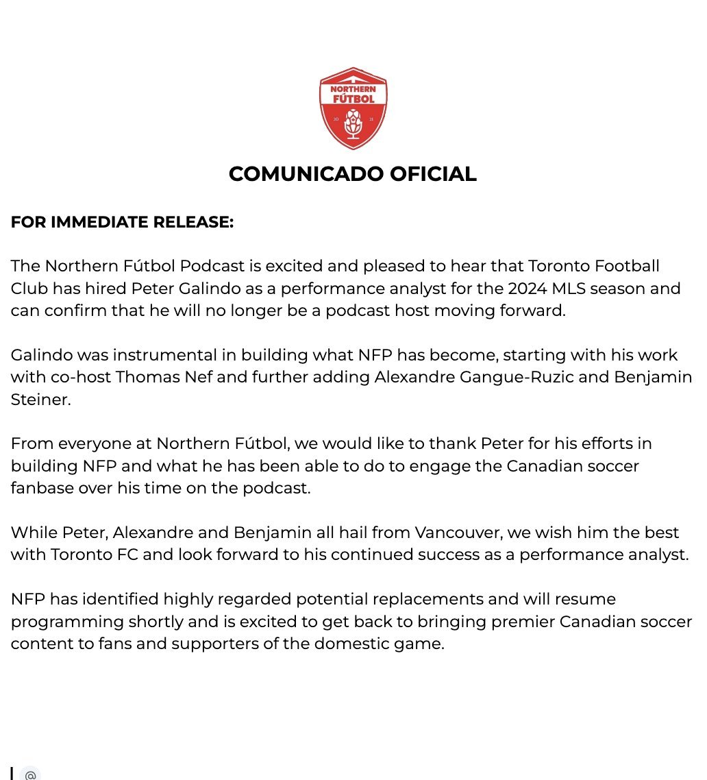 Northern Fútbol Podcast tweet media