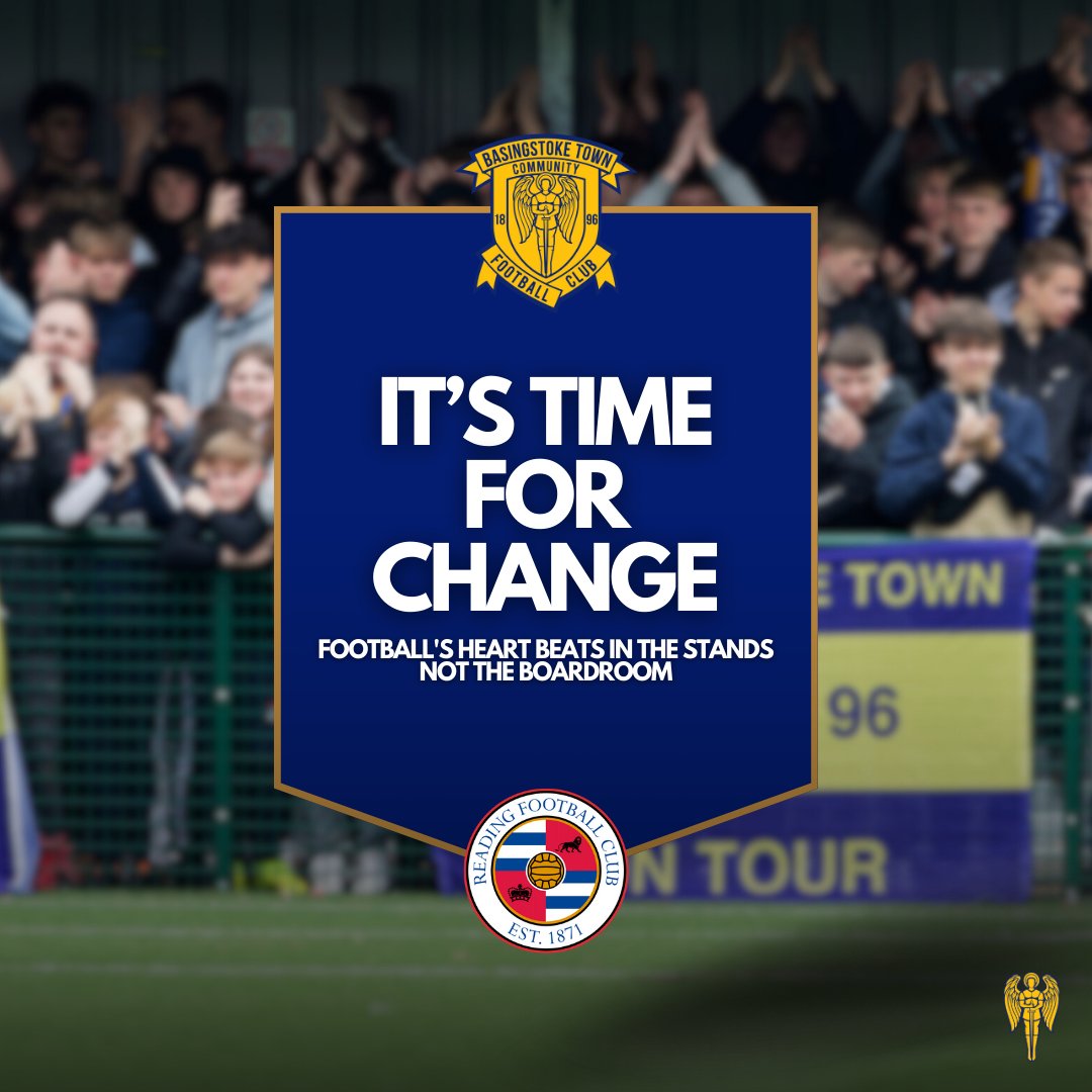 This is something we can get behind...

Here at Basingstoke we know all too well the impact of owners who do not have the future of the club at heart. 

On the 16th minute we encourage all supporters to stand up for the future of football &amp; #ReadingFC with a minutes applause.
