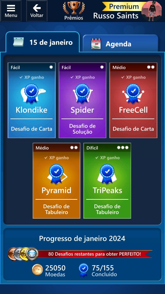 russildo's tweet photo. Desafio diário concluído (15 / 31) #MicrosoftSolitaireCollection https://t.co/DF8rcDQL7U