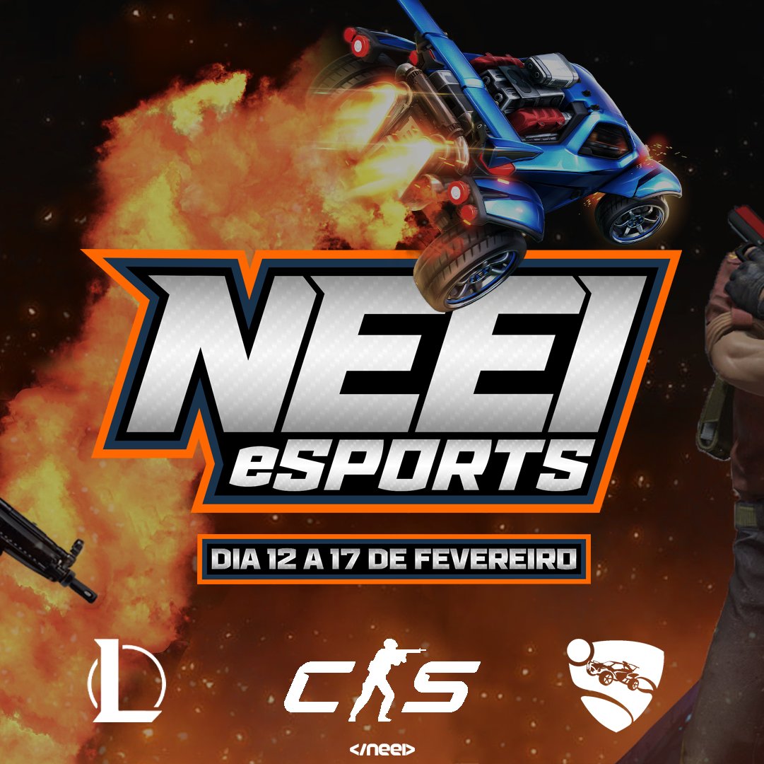 Bem-vindos à NEEI Esports Week! 🚀

🎮 Uma semana intensa de competições em CS2, LoL e Rocket League. Vem fazer parte deste universo gamer conosco! 🏆✨ 
 Segue neei.esports no Instagram para não perderes nenhuma novidade!
#NEEIesports