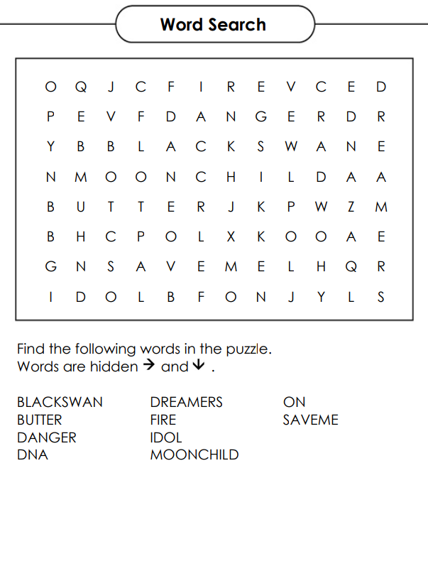 dynamite_00613's tweet photo. HERE'S THE FIRST AND THE EASIEST LEVEL!! 🎉🧨‼️

just SAVE the picture, find the answers, circle them then come back here AND REPLY WITH UR ANSWER SHEET 
we shall select the winners at the end of the game!!

GO N FINDD!! 🤍🥹🥹🥹 https://t.co/PxAATIIBAb