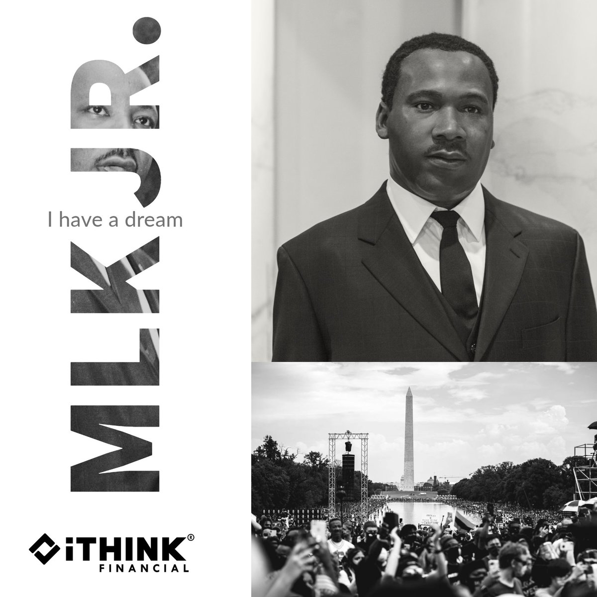 🕊️ We honor Martin Luther King Jr. Day. 

Our iTHINK Financial branches are closed today, January 15th in observance of this profound legacy. Let's reflect on his teachings and continue the journey toward a better, more inclusive world.#MLKDay #IHaveADream #LoveNotHate