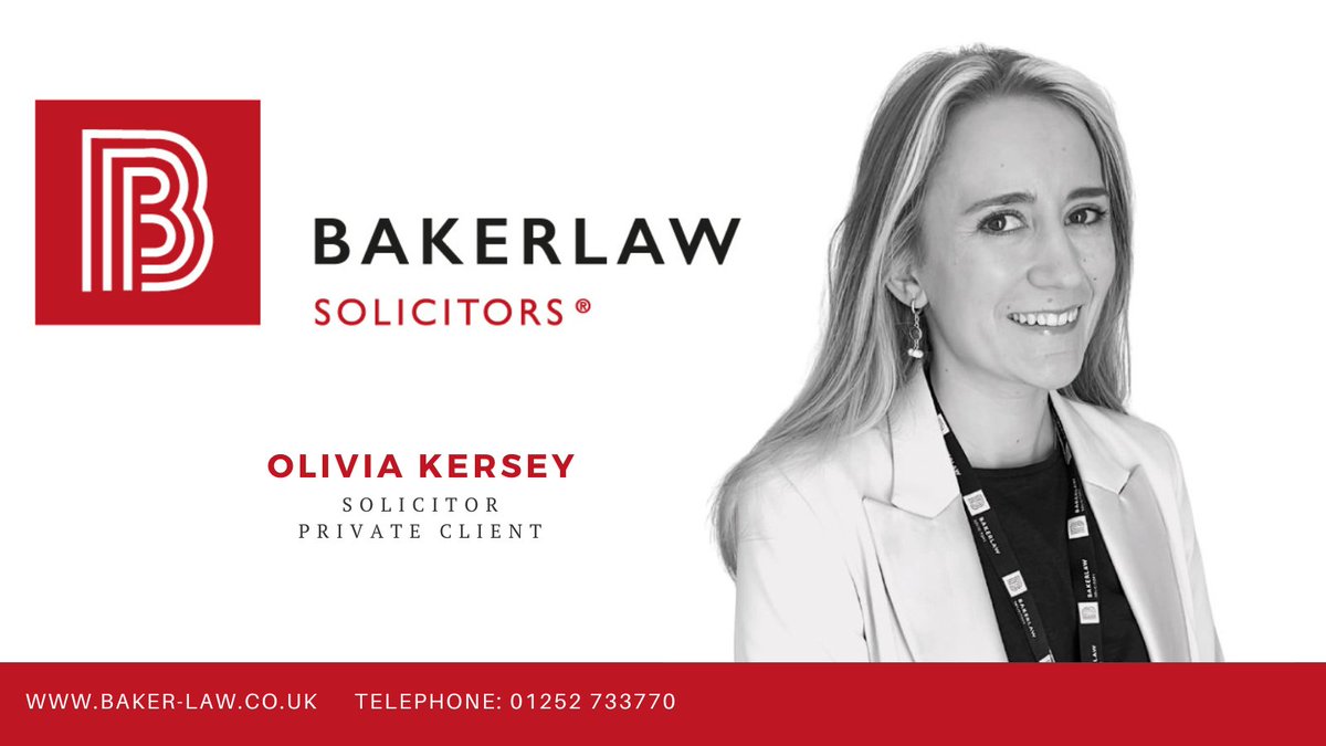 BakerLawLLP's tweet photo. We are pleased to have welcomed Olivia Kersey to our team last week. Olivia is a #PrivateClient solicitor specialising in #Wills, #PowersofAttorney, #EstateAdministration and #Trusts . Welcome to the team Olivia - we are very glad to have you on board!
https://t.co/qNKBRd0hG8 https://t.co/ZL5yXSSqLC