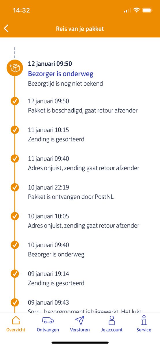 #postnl 12 december een speciaal bier besteld. Deze is 15 december opgehaald en nooit bij #postnl in het systeem gekomen. Ook nooit geleverd. 29 december brouwer gebeld en hebben het bier als spoedzending aangemeld. Fles is opgehaald, maar tot op heden nog niet geleverd.
