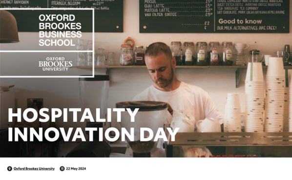 timvorley's tweet photo. Super exciting that @BrookesOBBS is facilitating an #Innovation day with the Hospitality Sector Council’s Innovation Working Group for #Hospitality businesses - read more and register here: https://t.co/QcWt3kATjA https://t.co/C6XpRuZBEk
