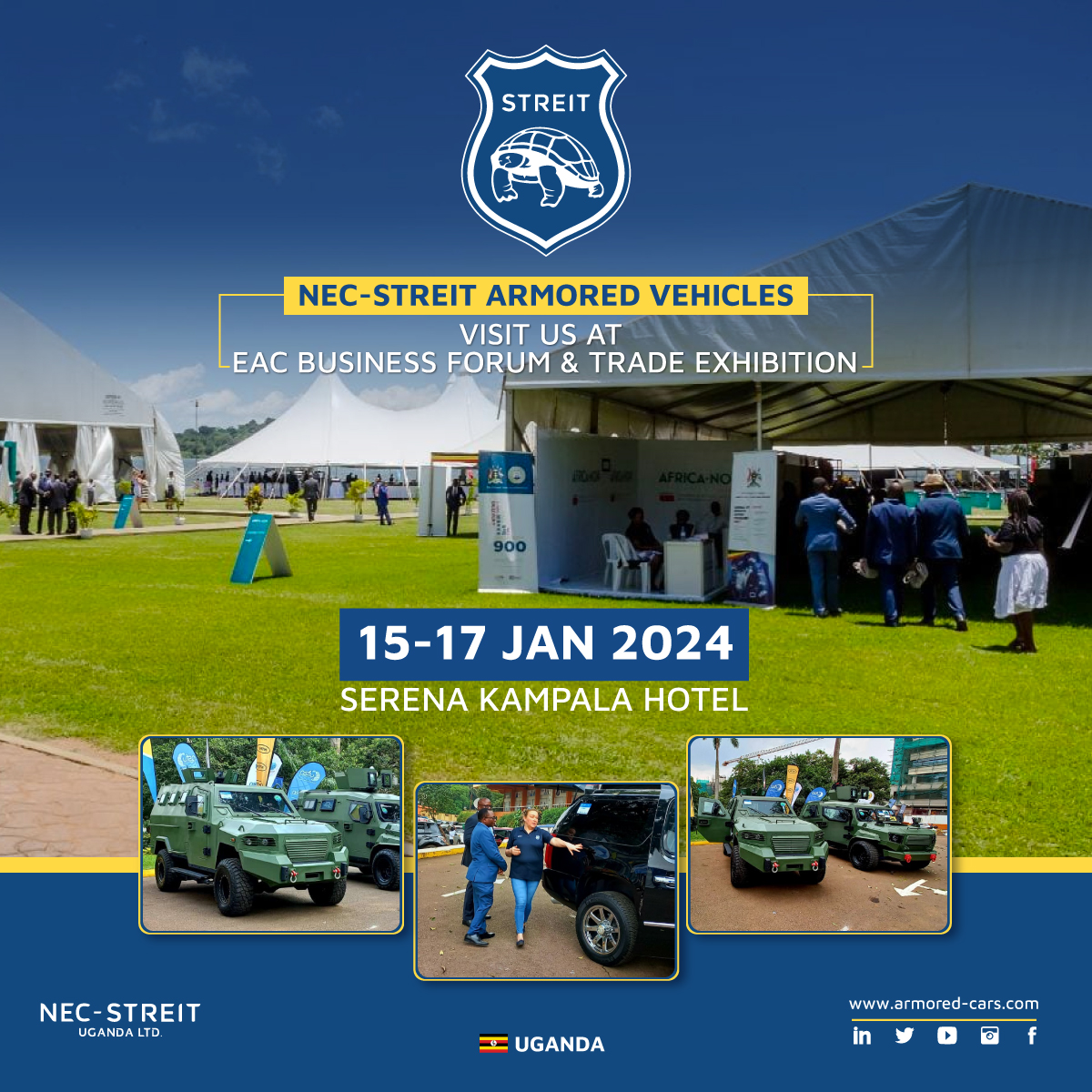 We're thrilled to showcase our cutting-edge armored military vehicles at the East Africa Investment Forum &amp; Trade Exhibition!

Meet our experts, engage in insightful discussions, and discover how our armored vehicles contribute to enhancing national security.