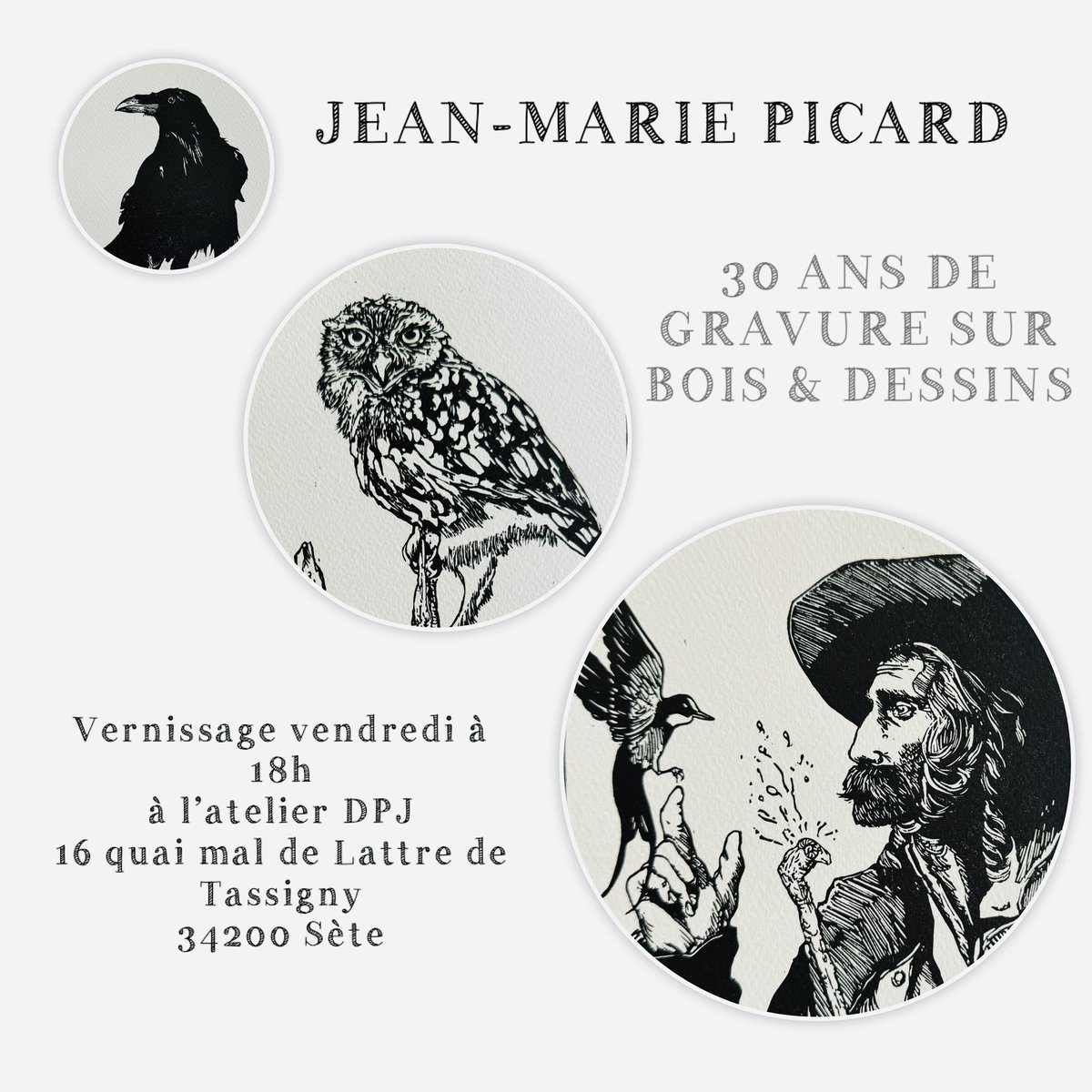 Bois_Graves's tweet photo. Notre nouvelle expo démarre vendredi à l’atelier DPJ ! Le lieu sera quasiment intégralement consacré aux œuvres de notre graveur Jean-Marie Picard : des gravures, des dessins originaux…30 ans de gravure sur bois &amp; dessins, ça démarre bientôt ! https://t.co/UEzmmjOz3u