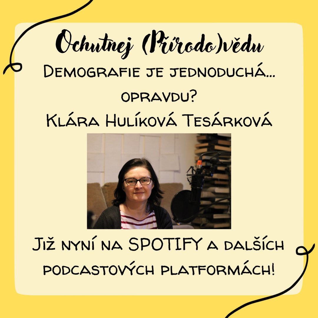 K čemu je nám sledovat porodnost, úmrtnost a nemocnost? Jak úmrtnost ovlivnila pandemie coronaviru? A jak se staví věda k pečujícím vědkyním a vědcům (třeba o dítě)? To vše a mnohem víc v další díle podcastu Ochutnej (Přírodo)vědu! open.spotify.com/episode/0z4Hss…