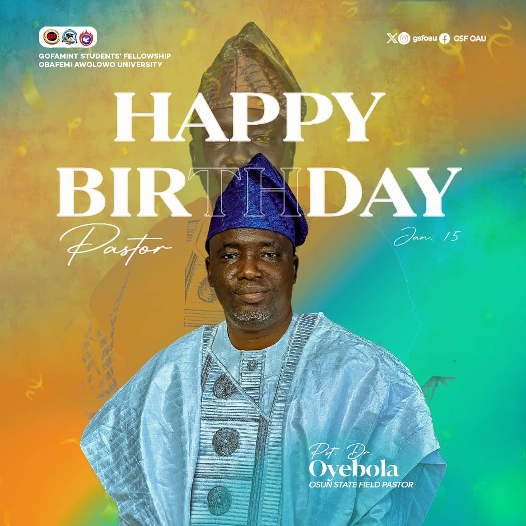 GodlyGemsTV's tweet photo. Happy Birthday Pastor Dr. Abiodun Oyebola, Field Pastor, Osun field. The joy of the Lord shall continually be your strength. The Lord bless you and yours. Cheers.

#GSFNational https://t.co/XTJDV2TeSW