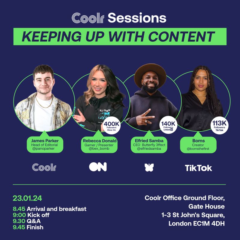 I'll be hosting a panel next week! We'll be discussing content creation and the effect a fast-paced culture can have on individuals and brands. Details in the pic if you want to come! (breakfast and drinks included)

Get your free tickets right here  eventbrite.co.uk/e/keeping-up-w…