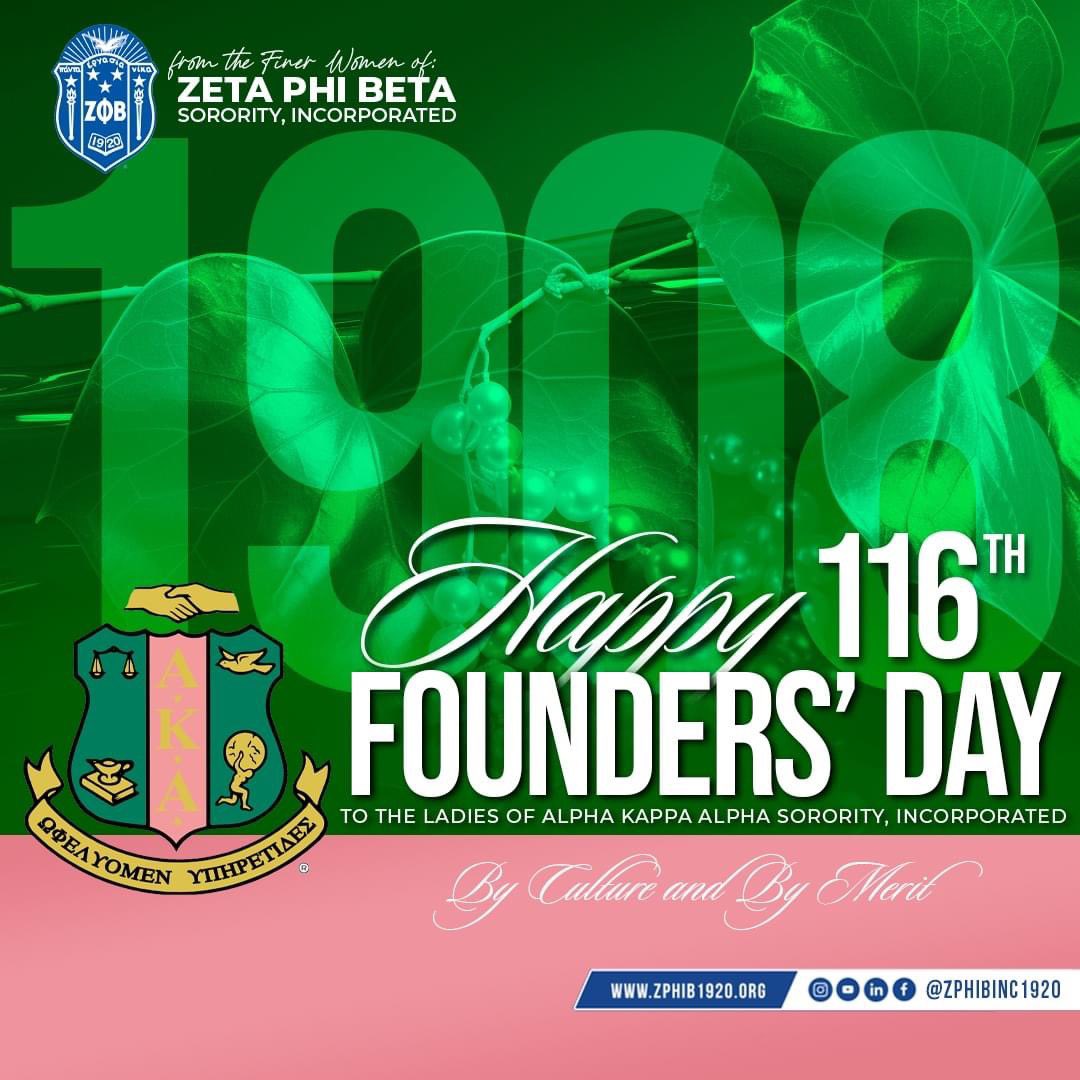 ZPhiBSPZ2002's tweet photo. Happy 116th Founders' Day to the ladies of Alpha Kappa Alpha Sorority, Incorporated! We wish you all the best during this celebration of your visionary founders' leadership, dedication, and foresight. The legacy of sisterhood, service, and scholarship continues to thrive through https://t.co/wUMppwaiyZ