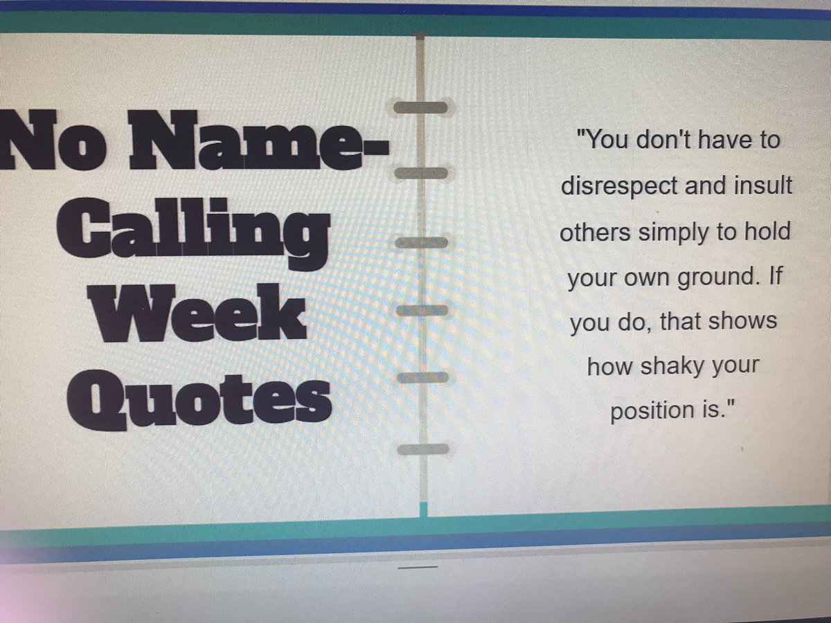 HCS staff and students will be honouring “No Name-Calling Week” over the next four days, by participating in various activities. @shelleylaskin @AHoward_tdsb