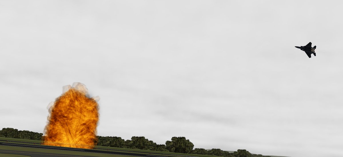 VRFSEDT2023's tweet photo. Strike Eagle Demo at the Brazilian Smoke Squadron Open House with Pyro &amp; Flares! https://t.co/XqPPZ8xGCV
