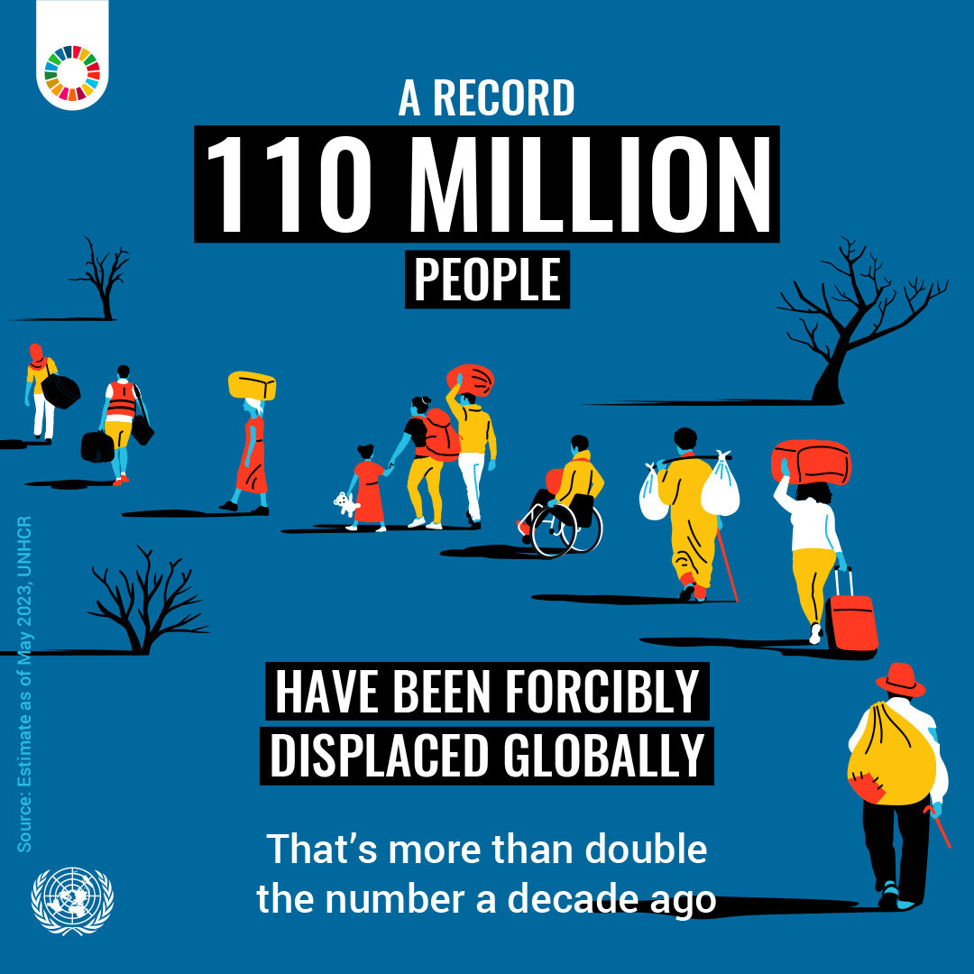 GlobalGoalsUN's tweet photo. A world of peace is a world of progress. Let’s work towards a just and secure future. ☮️💙 #GlobalGoals
https://t.co/JaKVBChuzk https://t.co/ycZeWSwyUd
