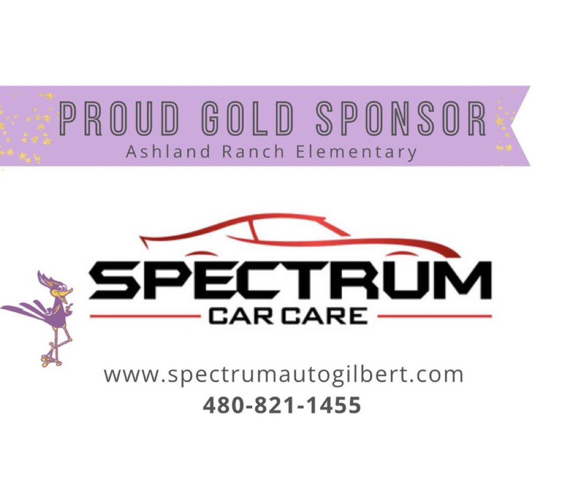 Thank you to our Proud Gold Sponsor, Spectrum Car Care. Ashland Ranch is grateful to have you as a sponsor. 🚘  Visit spectrumautogilbert.com or call 480.821.1455 for more info!