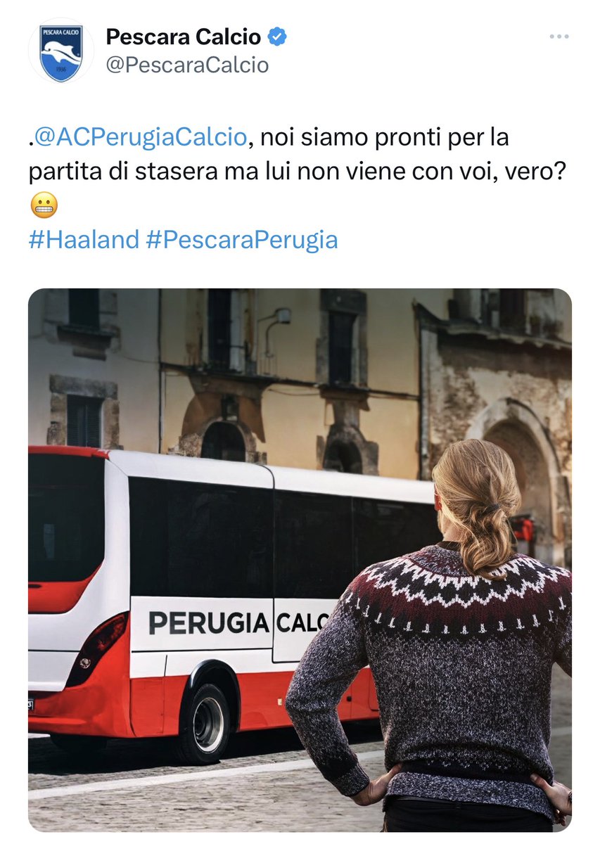 🔥#Haaland a #Perugia ed è subito terrore a #Pescara😂😂