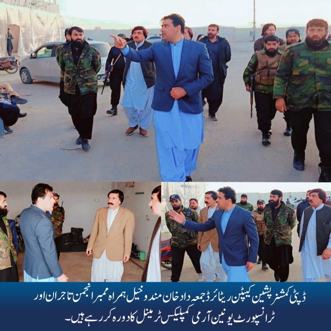 SaboorUllahAziz's tweet photo. @DCPishin1 
Deputy Commissioner Pishin, Captain (R) Jumadad Khan Mandokhail along with member Anjuman Tajiran Pishin and Transport Union visited the Army Complex and Terminal Ada Pishin. https://t.co/lwPM8uRAZg