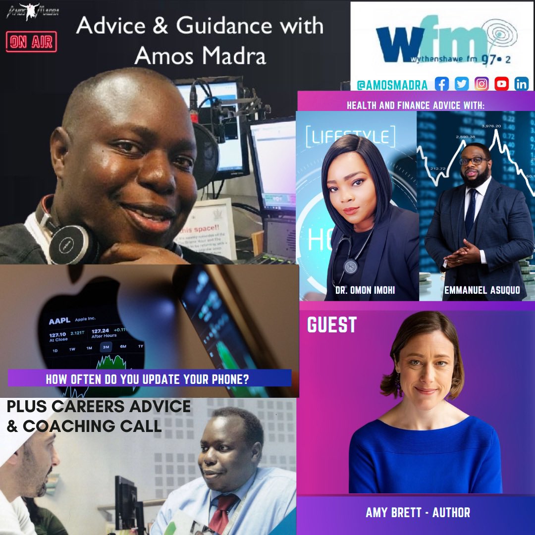 📻 My guest today is Amy Brett <a href="/Amy_PreemieMum/">Amy Brett</a> who is an author ✍️ 📚

This week we ask; how often do you change your phone📱#AppleShares 

✨Tune in at 7pm on <a href="/wfm972/">Wythenshawe FM Radio (97.2FM), DAB & Smartspeaker</a> 97.2 FM, via your smart speaker &amp; online at wfmradio.org

#wfm972 #TheAmosMadraShow #ManchesterRadio