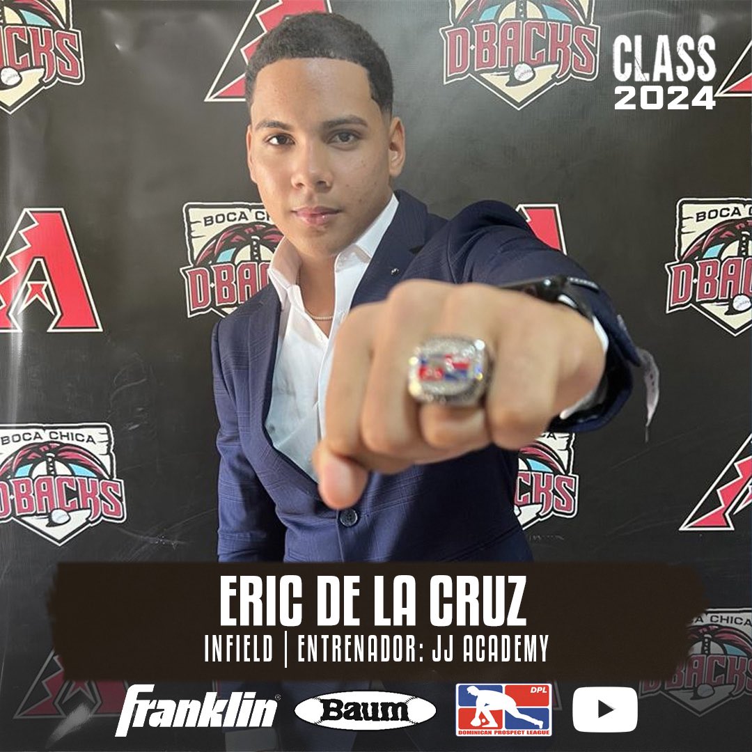 DPLBaseball's tweet photo. Felicidades a nuestro IF Eric De La Cruz por su acuerdo como pelotero profesional con los @dbacks 

Video aquí https://t.co/InC9CqiFlJ

👏🏼👏🏼👏🏼👏🏼
#DPLBaseball #Enero15 https://t.co/w8opdUs1MP