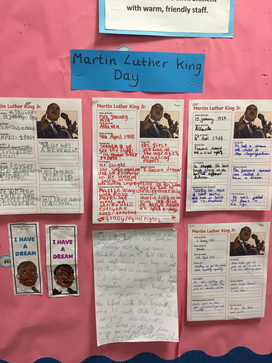 DurnallLisa's tweet photo. Martin Luther King Day at after school club @UplandsManor @4communitytrust https://t.co/eWjEfcyb3Y