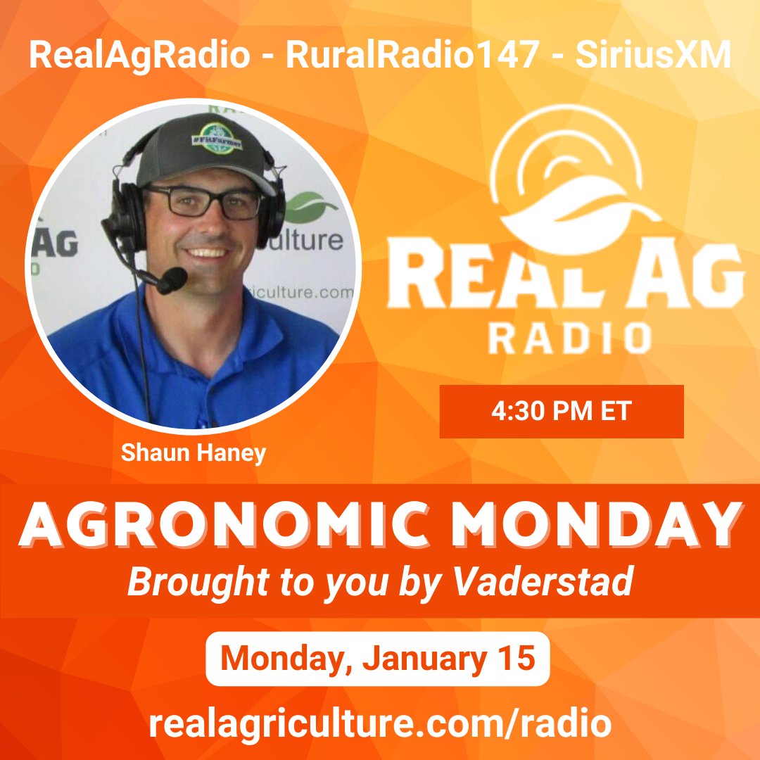 Tune in to #RealAgRadio at 430 E on @RuralRadio147 for #AgronomicMonday, brought to you by @VaderstadNA. @ShaunHaney is joined by RealAg's @WheatPete and @BoychynJeremy of @AlbertaGrains. Plus hear a spotlight interview w/ Philip Korszak for Vaderstad #cdnag #ontag #westcdnag