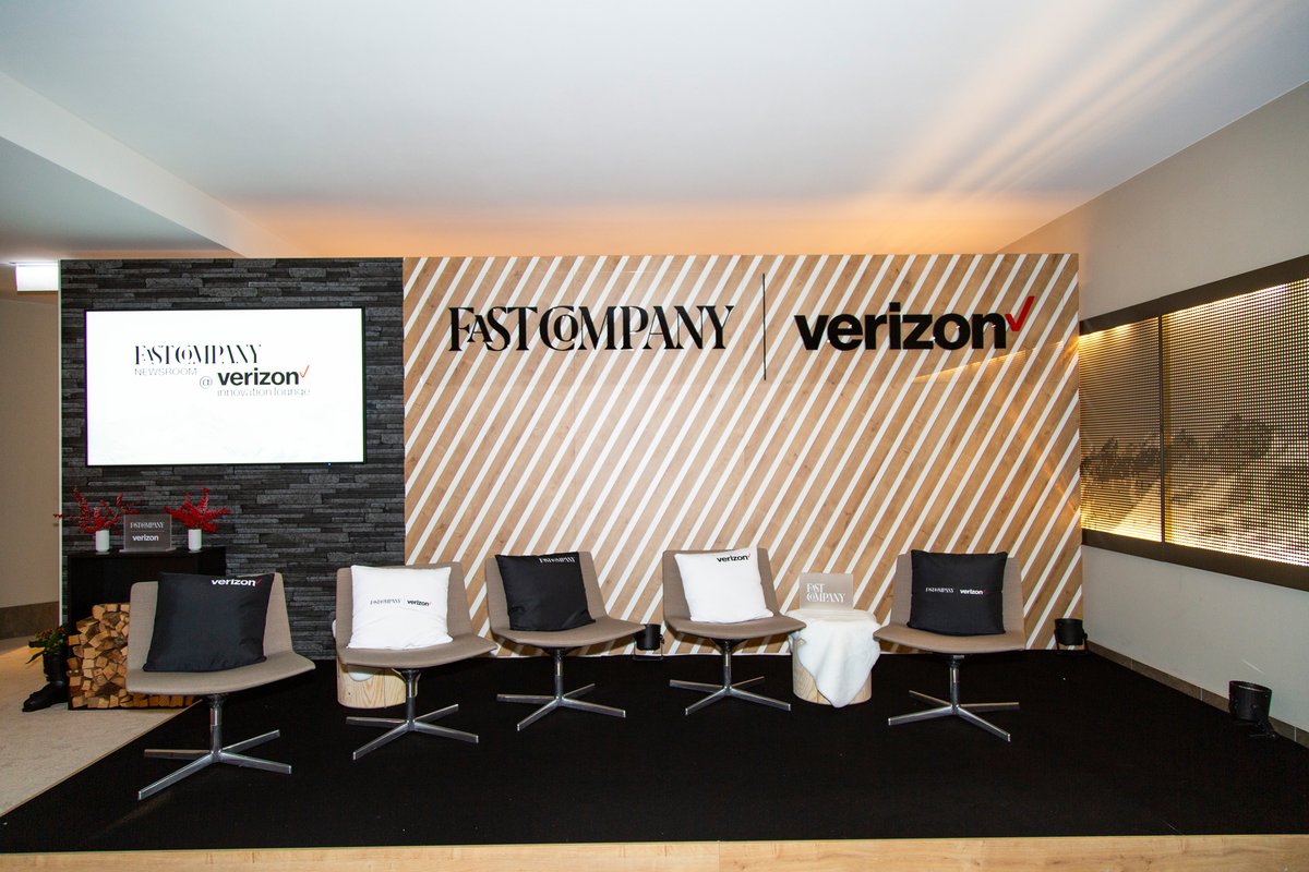 FastCompanyLive's tweet photo. Are you at #WEF24 in Davos? Stop by our newsroom at @Verizon Innovation Lounge!
From 1/16–/18, we're hosting a series of intimate conversations with a fantastic lineup of speakers.
Full agenda: https://t.co/w6ghtad68d https://t.co/BYLWZyUGwp