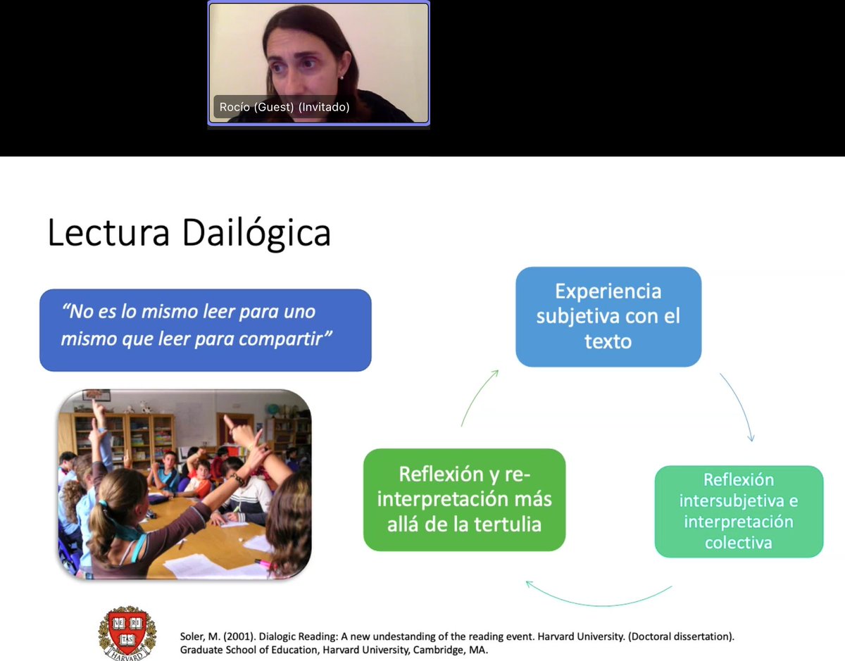 benxamen's tweet photo. Más de 210 personas viendo con @RocioCarrion81 cómo las Tertulias dialógicas ofrecen contextos adecuados con un lenguaje de calidad a partir de los clásicos generando conocimiento y aprendizaje de alta calidad con beneficios transformadores para todas las personas.
@AsturiasAEBE https://t.co/FBIJ22bNMj