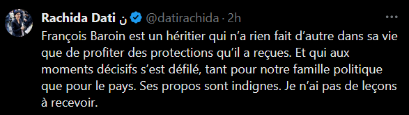 quibuzzqui's tweet photo. Ha ça y est, elle sort la sulfateuse. Elle aura tenu 72h. #DatiDanielle https://t.co/Gu0awwZ5Su