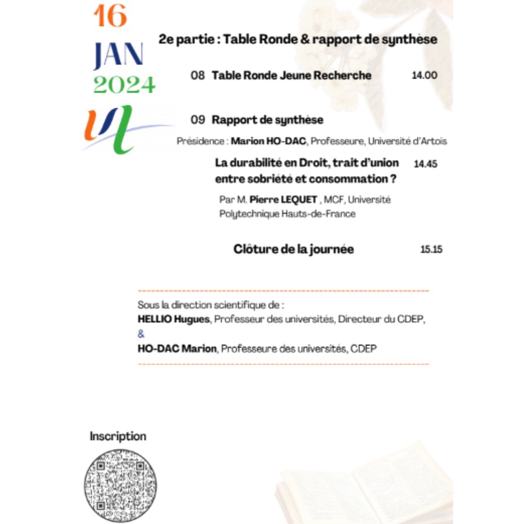 📆Journée d’étude - Reprise des activités scientifiques dans le cadre de mes travaux de recherche doctorale. Rdv demain mardi 16 janvier 2024 à l’#universitédArtois à Douai.🍀 #teamjuriste #facultededroit #jeunechercheur

Bonne et heureuse année 2024 pleine de succès !🎉