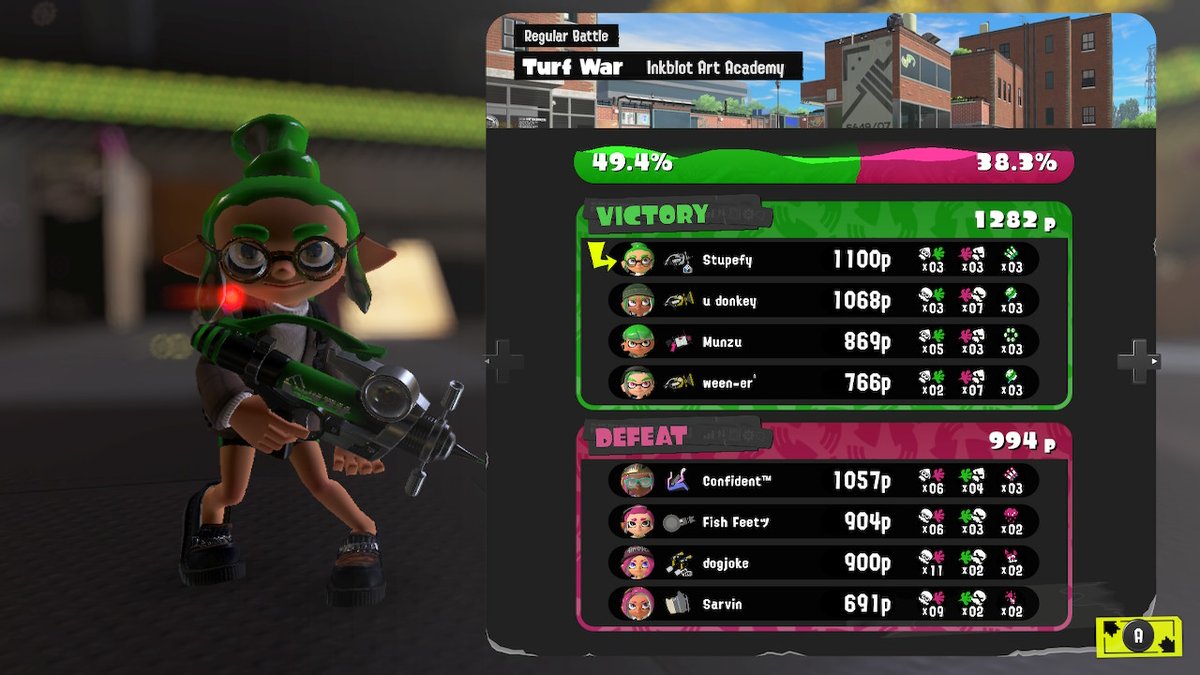 TinyStupefy's tweet photo. when ppl forget the objective, lol. #Splatoon3 #NintendoSwitch https://t.co/20QeQjT39p