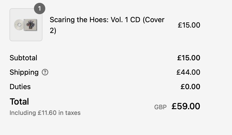 I just wanted to buy a CD, RIP EU shipping 😭