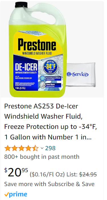 Prestone Windshield De-Icer - 17 oz