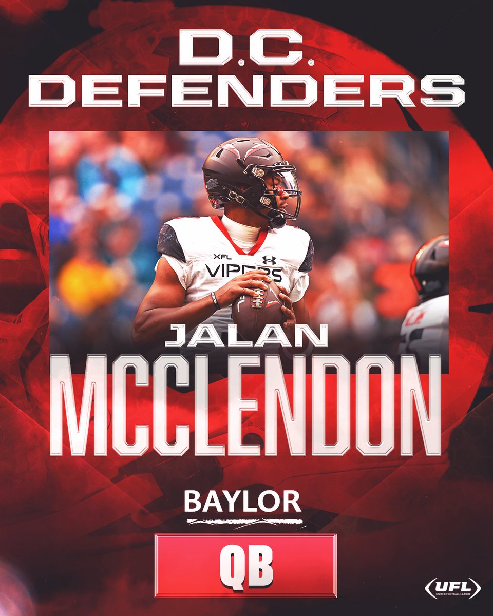 The next pick of the 2024 UFL Super Draft for the @XFLDefenders is Jalan McClendon. #UFLDraft | #UFL