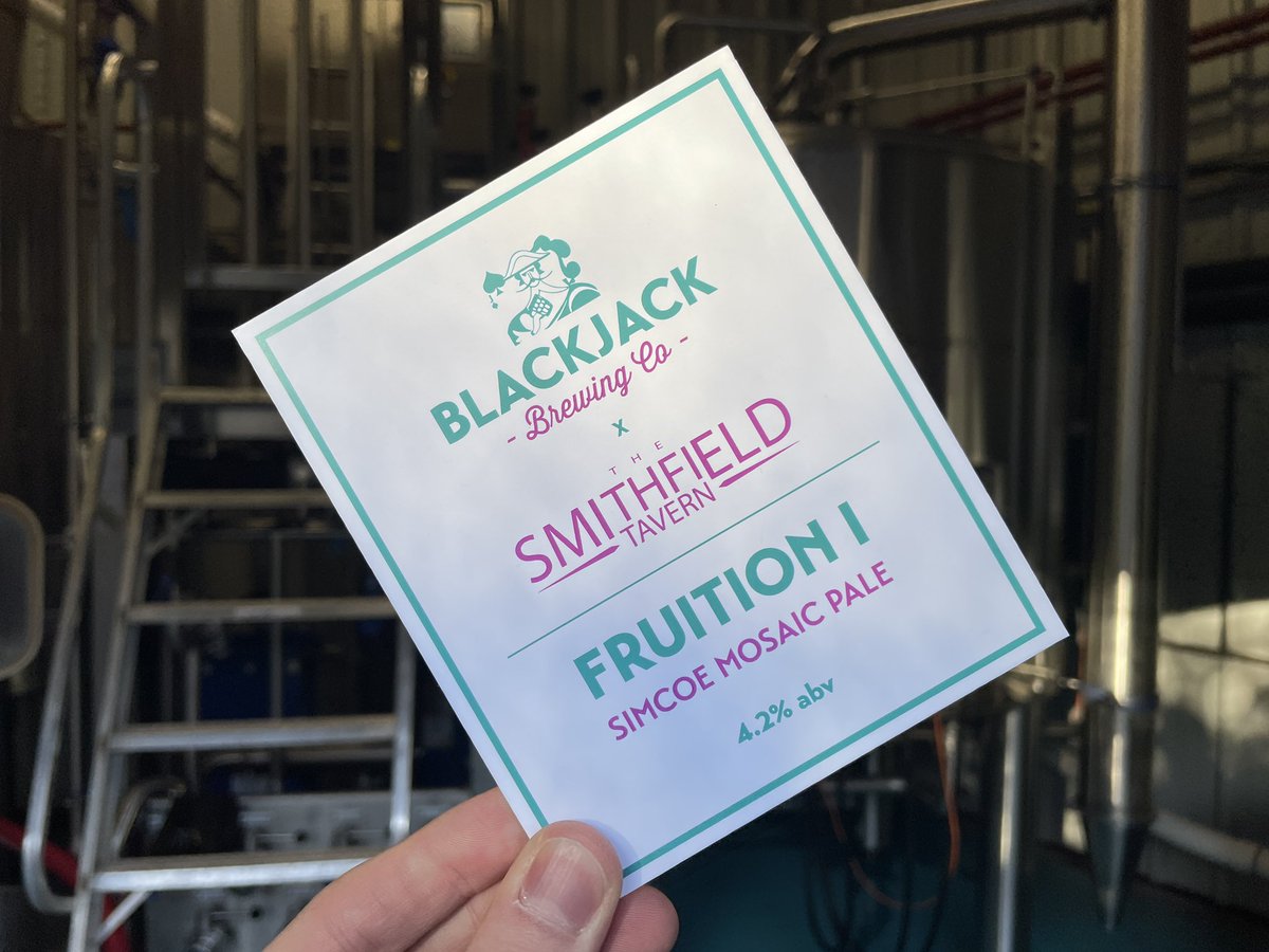 Blackjack Brewing Co. (@blackjackbeers) on Twitter photo Fruition! Today we collaborated with our team at <a href="/TheSmithfieldNQ/">The Smithfield Market Tavern</a> on a brand new beer! 💜
Fruition I is the first in a new cask series, with a rotating hop duo. This time around we’ve used old favourites Mosaic & Simcoe!
(1/3) Fruition! Today we collaborated with our team at <a href="/TheSmithfieldNQ/">The Smithfield Market Tavern</a> on a brand new beer! 💜
Fruition I is the first in a new cask series, with a rotating hop duo. This time around we’ve used old favourites Mosaic & Simcoe!
(1/3)