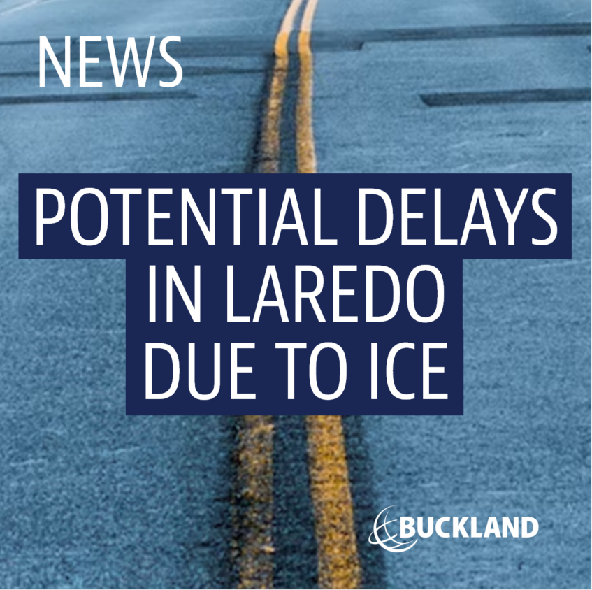 BucklandTweets's tweet photo. Reports of road closures have been received in Laredo, Texas due to ice. | The eastbound Loop 20 to connect northbound onto Interstate 35 flyover is being barricaded due to ice. Additionally, exit 2A on Interstate 35 is also closed due to ice.
https://t.co/WTTqspfjwm https://t.co/64tf4XGBP6