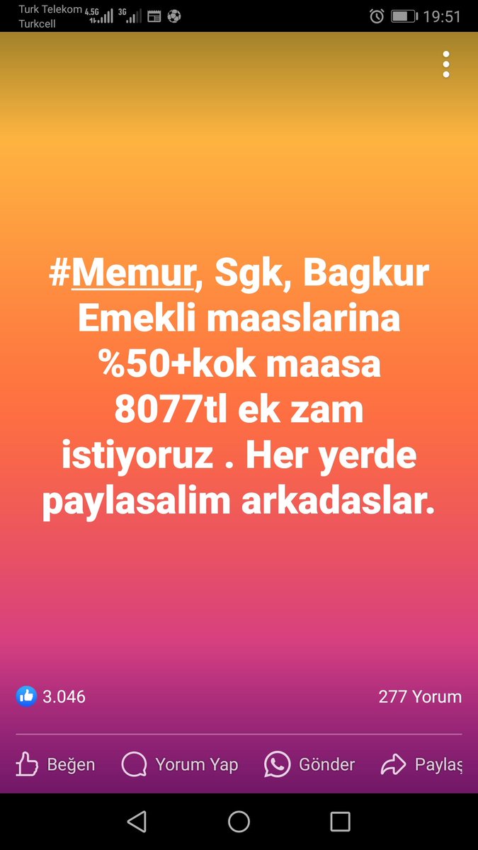 BİZİM İÇİMİZDEKİ SEVGİYİ BİTİRMEK ÜZERE SİNİZ  BARİ NEFRETE DÖNÜŞDÜRMEYİN SADAKA DEGİL YATIRDIGIMIZ PİRİMLERİN KARŞILIGINI ZAMLARIMIZI İSDİYORUZ