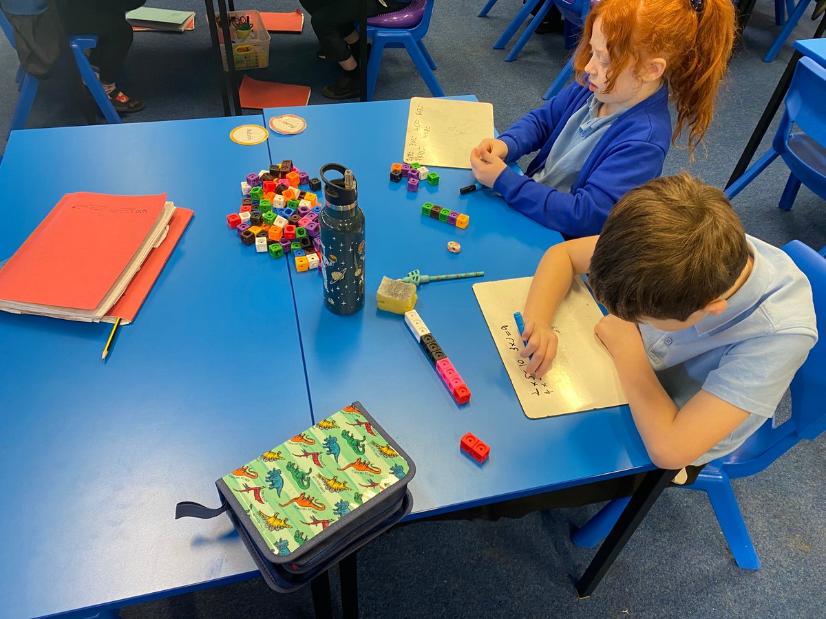 Today we were using cubes to make multiplication towers ✖️🧮🟰 <a href="/Chapelgreen_PS/">Chapelgreen PS & NC</a>