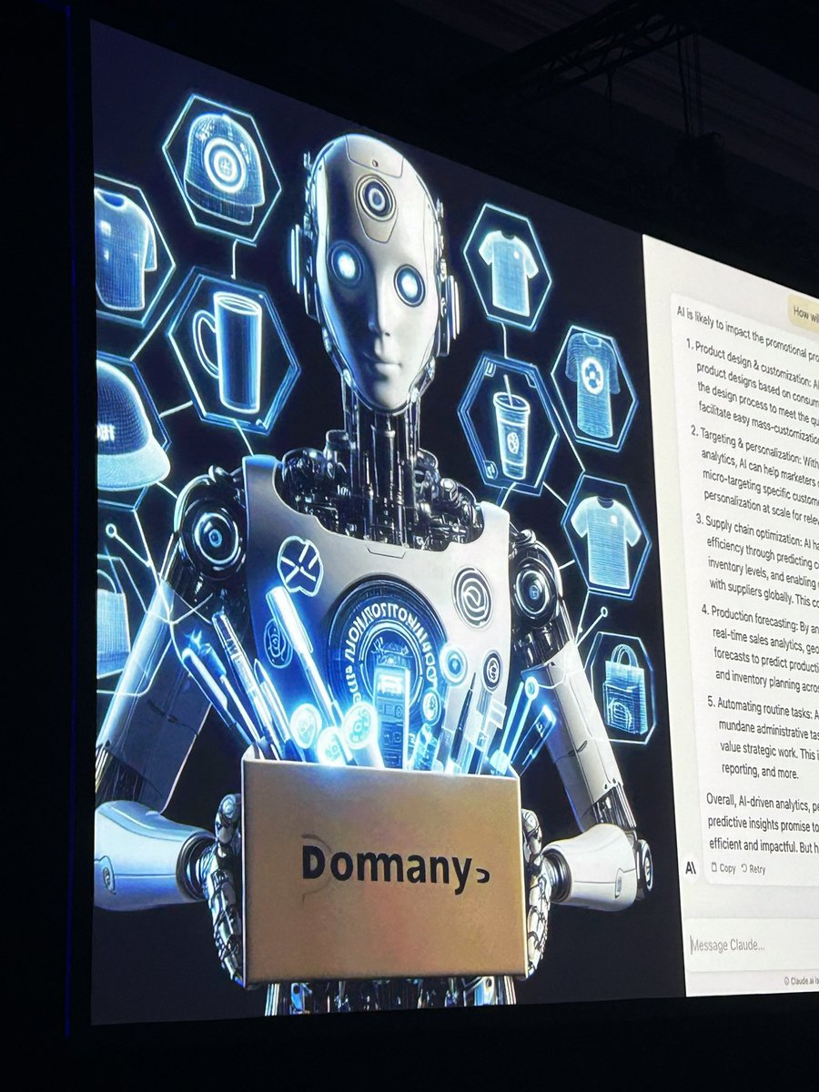 Josh Ellis (@joshppai) on Twitter photo Not only will AI change how the promo industry communicates and does business… it will also help us conceptualize and invent products that don’t exist yet. 🤯
Amazing keynote from <a href="/anatbaron/">Anat Baron</a> at #PPAIExpo. Not only will AI change how the promo industry communicates and does business… it will also help us conceptualize and invent products that don’t exist yet. 🤯
Amazing keynote from <a href="/anatbaron/">Anat Baron</a> at #PPAIExpo.